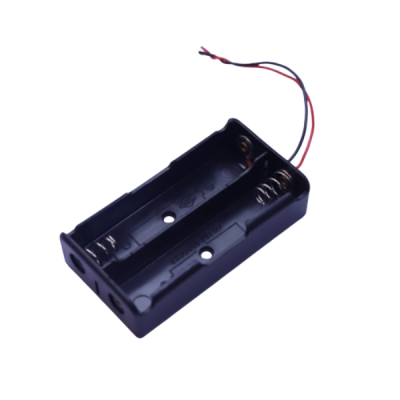 Battery Holder Case with Wire Leads - Dual Slot (2 x 18650)